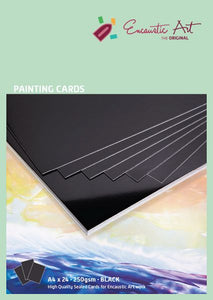 Encaustic Art Painting Card: A4 Black
