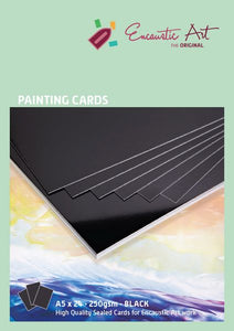 Encaustic Art Painting Cards: A5 Black